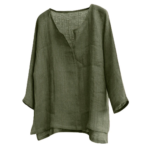 New Men's Summer Spring Long Sleeve Loose Shirt Solid Color Casual