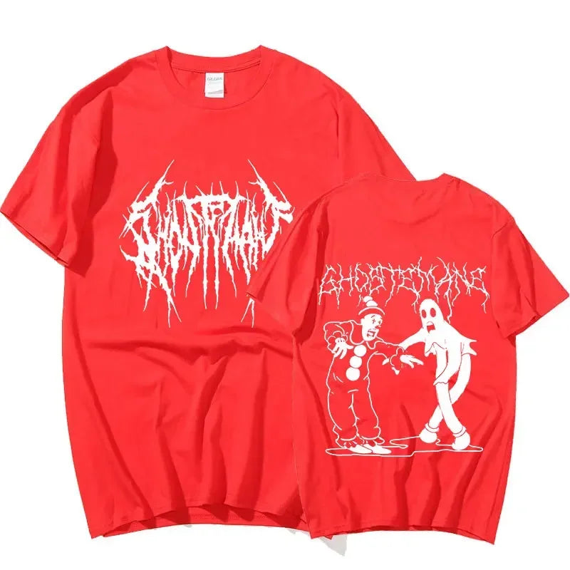 Men Women Print T-shirt Fashion Hip Hop Metal Gothic Rock T Shirt