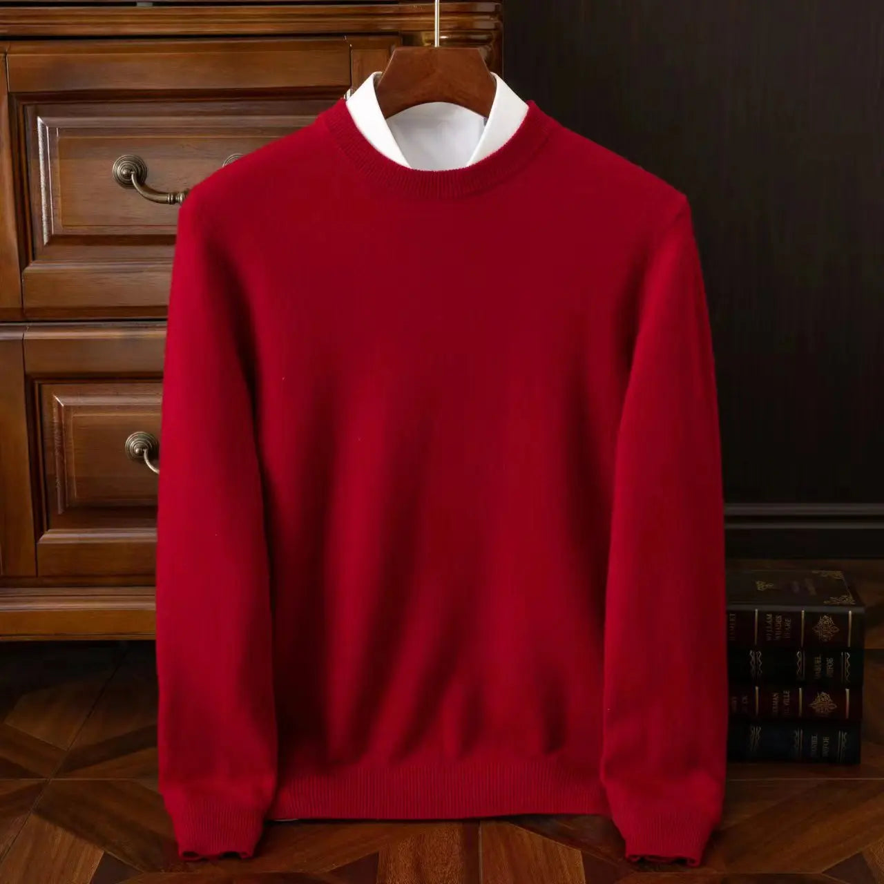 2025 Cashmere Sweater O-neck Pullovers Men's Loose Oversized M-3XL