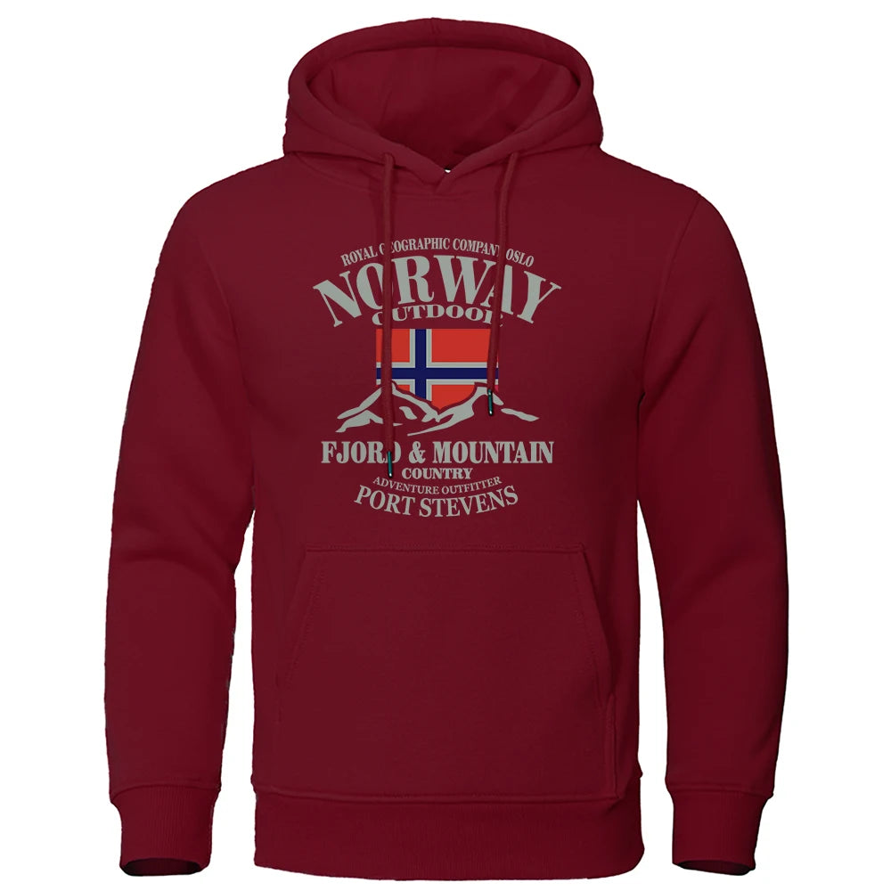Norway FjordFashion High Quality Hoody Oversize Casual Mountain