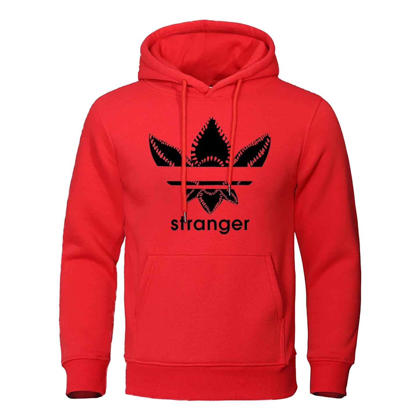 Fun Stranger floral pattern printed hooded top,with a unique letter