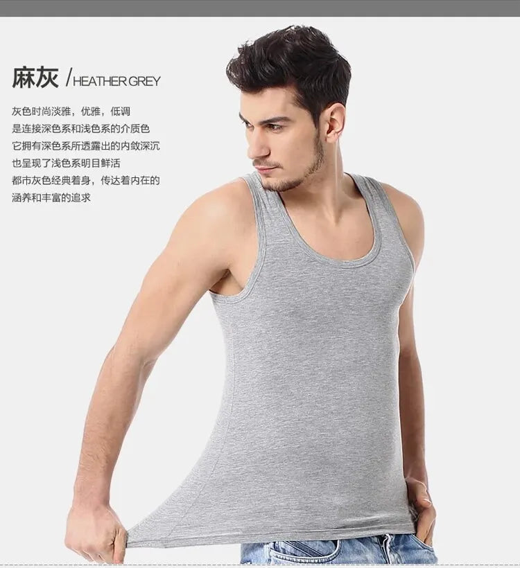 1/3 Pack Four Seasons Men's Cotton Joker Vest Teenagers Simple Fit