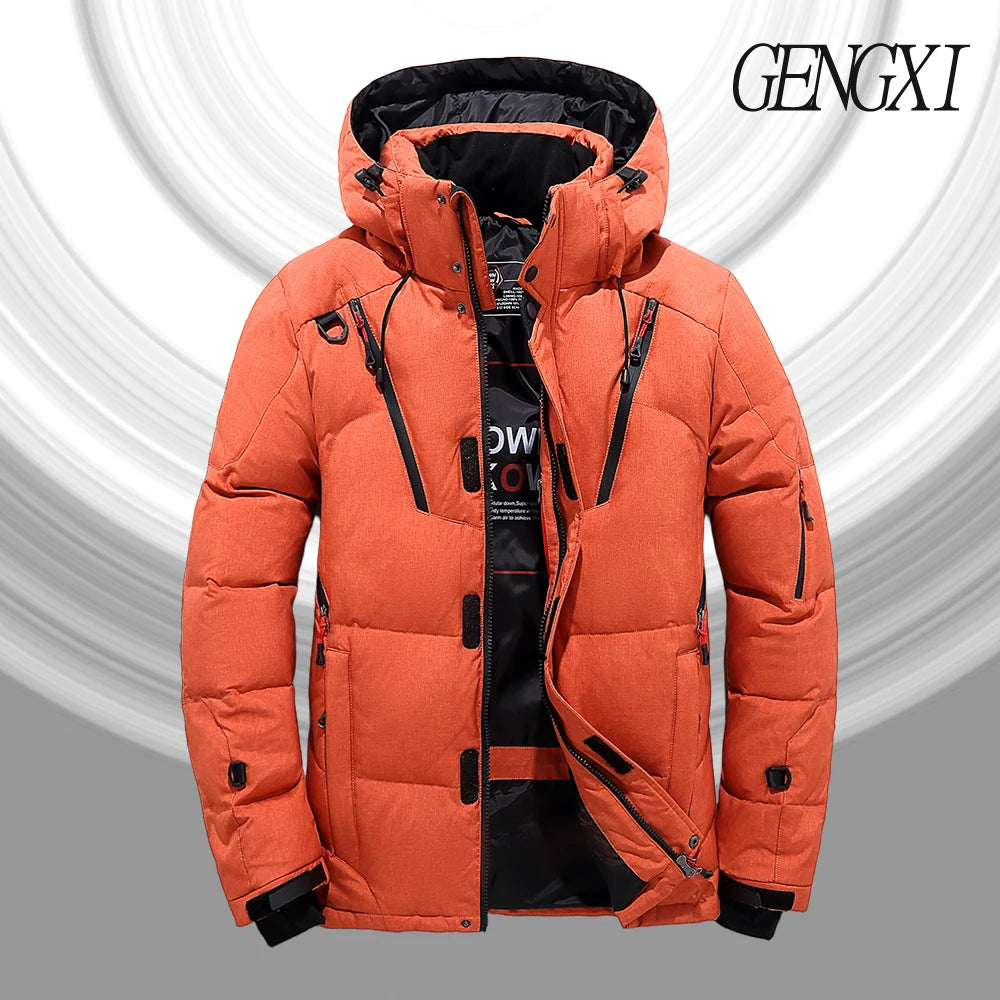 Men's Outdoor Lightweight Warm Detachable Collar Down Jacket Winter