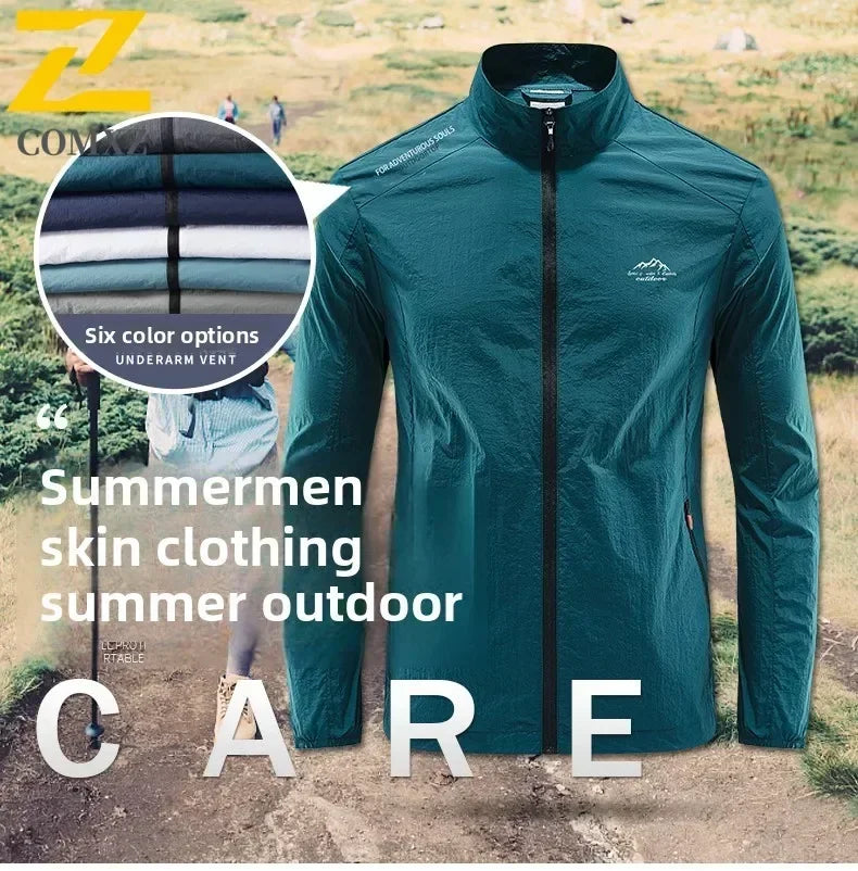 Men UV Sun Protection Jacket Summer Lightweight Breathable Fishing