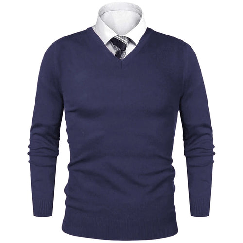 Animal Game Mens Business Sweater Casual V Neck Pullover Cold Blouse