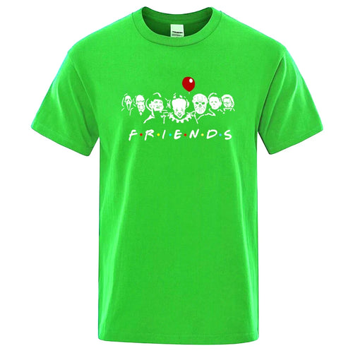 Men's High Quality T-shirt 100% Cotton T-shirt Funny Friends Print T