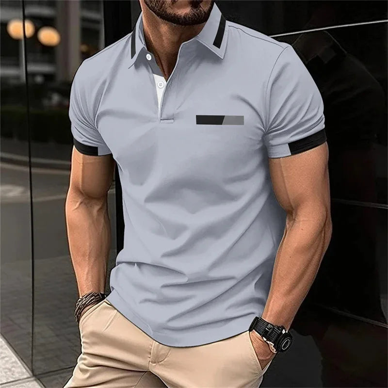 Men's fitness casual sports T-shirt, gym running sports elastic