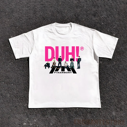 Summer Men P1Harmony 2025 DUH Same T-shirt Kpop Print Summer Short