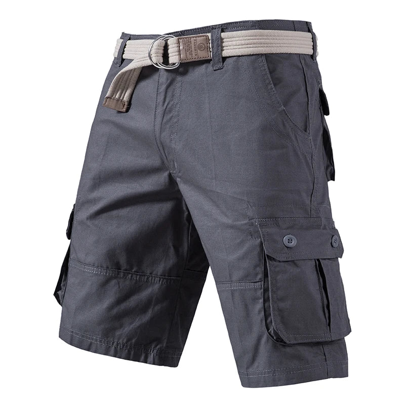 Cargo Knee Shorts Men Sports Casual Bermuda Shorts Plus Size Cotton