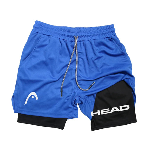 Anime Berserk Head Running Shorts Men Fitness Gym Training 2 in 1