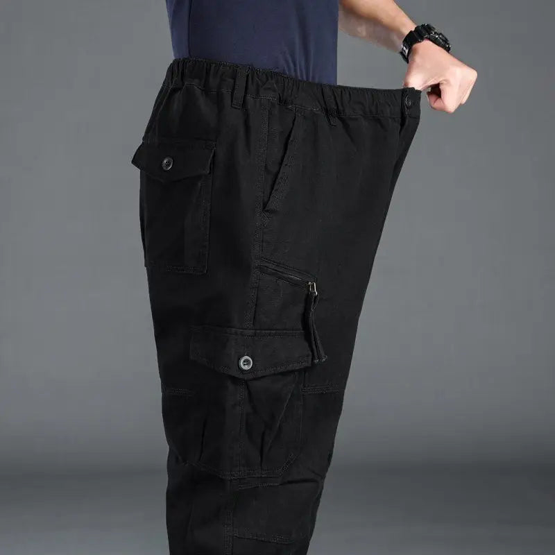 High Quality Men's Tactical Pants Elastic Waist Cargo Large Size