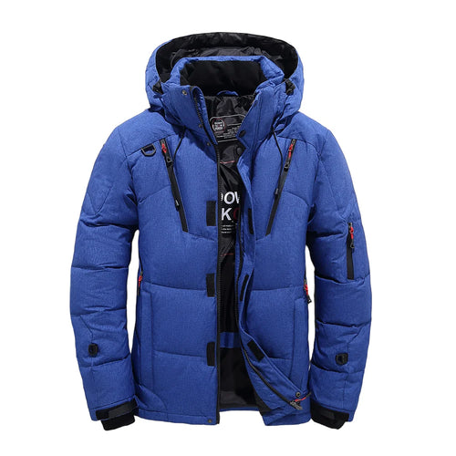 Men's Outdoor Lightweight Warm Detachable Collar Down Jacket Winter