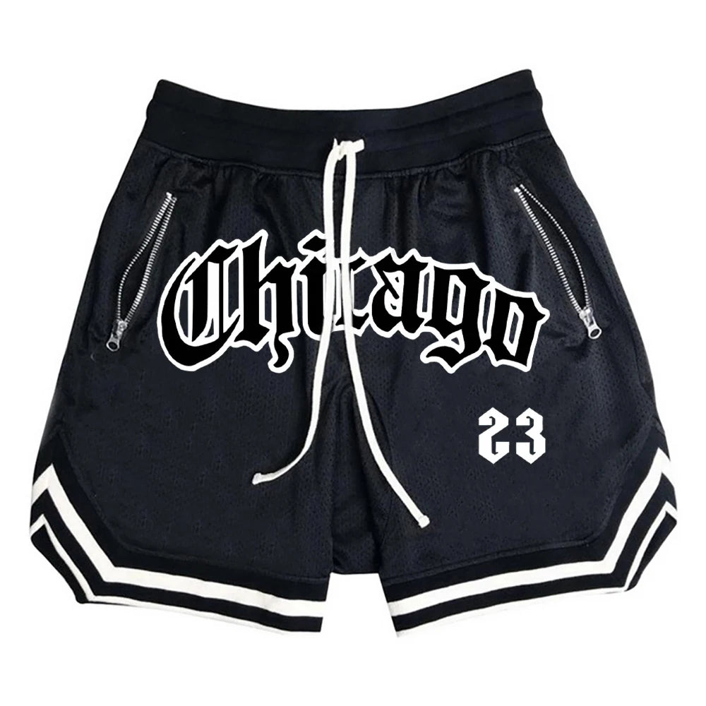 Summer New Men's Sports Fitness Shorts Men Basketball Game Training