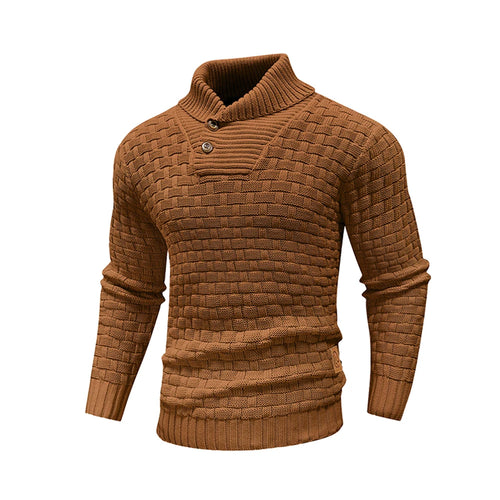 Men’s Sweater Winter Knitted Crew Neck Warm Soft Long Sleeve Pullover