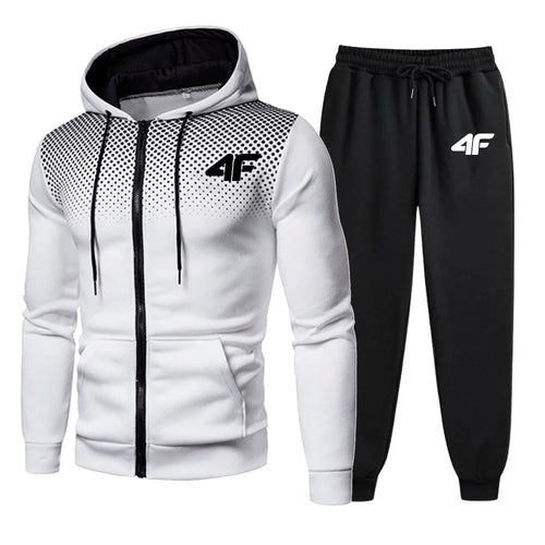 Men's Tracksuit Hooded Casual Hot Sale Single Piece Zipper Sweatshirt