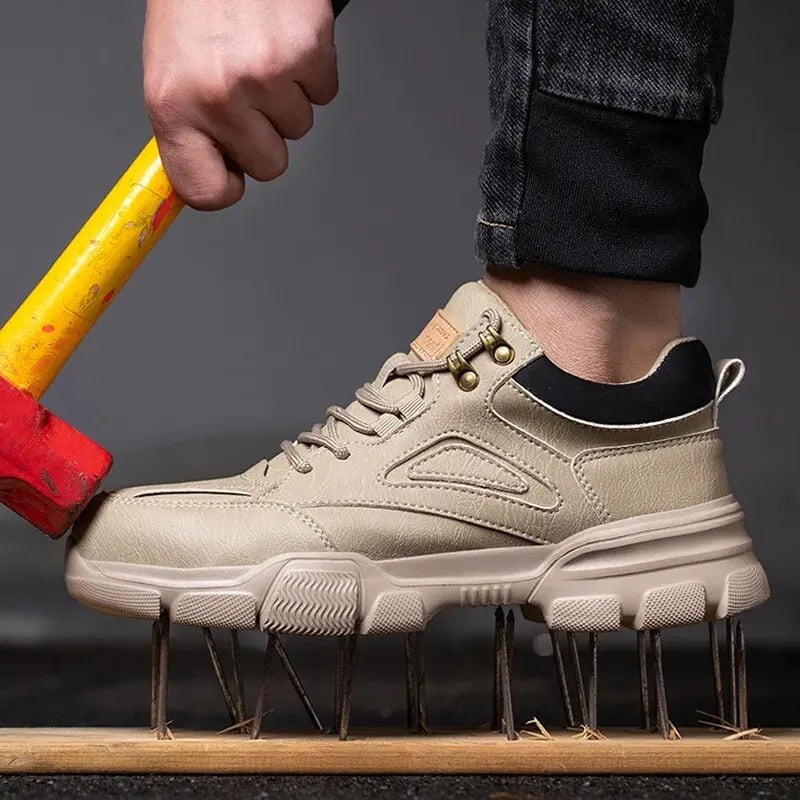 High-quality Safety Shoes Men Steel Wire Rotary Buckle Work Sneakers