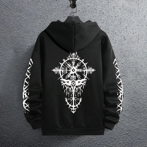 2025 Brand New Black Sweatshirts Autumn Winter Male Daily Casual