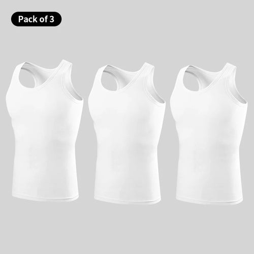 1/3 Piece Men's Four Season Solid Color Plus Size Vest Comfortable