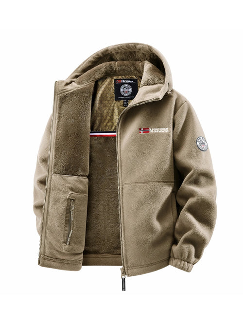 Men's Autumn and Winter Outdoor Hooded Jacket, Suitable for Daily Wear