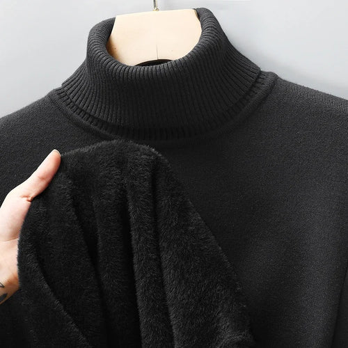 Sweatwear Mens Anti-pilling High Quality Knitted Turtleneck Sweater