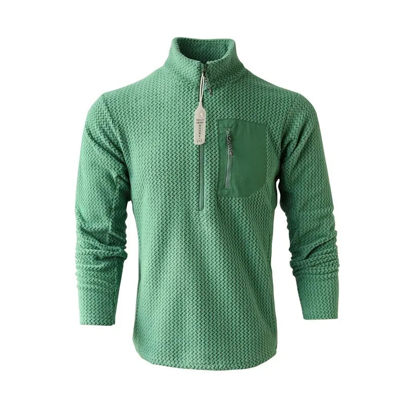 New Comfortable and Thick Men's and Women's Sports Semi-zipper Fleece