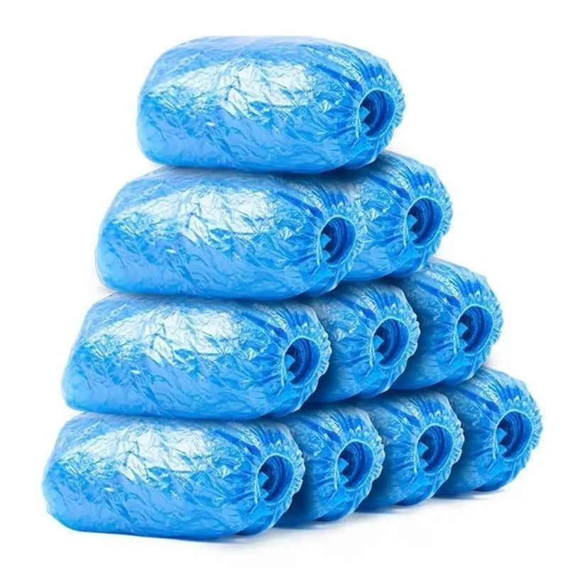 100PCS Portable Waterproof Boot Covers Plastic non-slip Wear