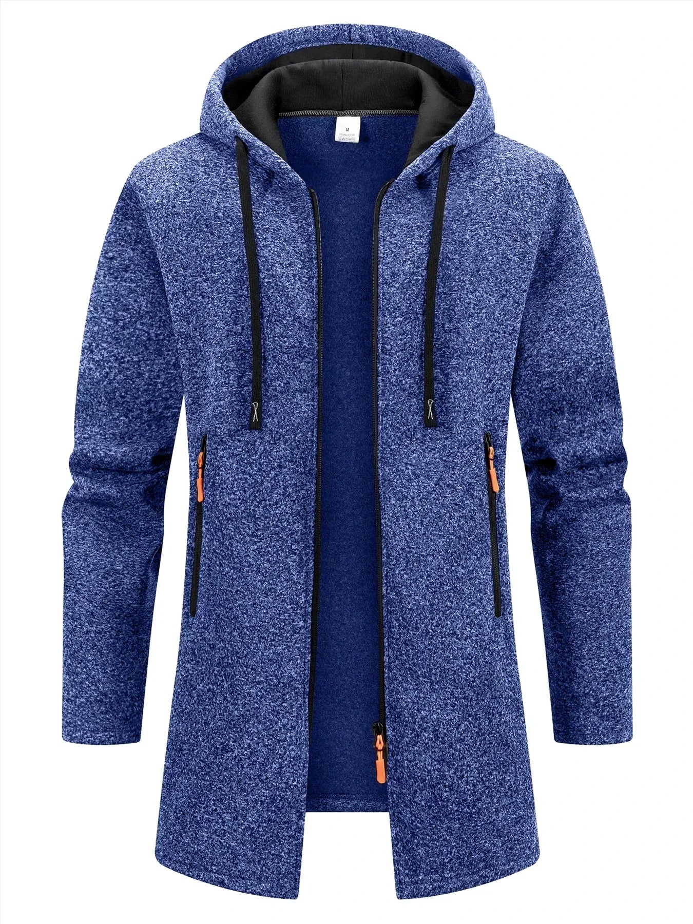 Men's Retro Zipper Jacket Mid Length Windbreaker Spring Autumn Winter