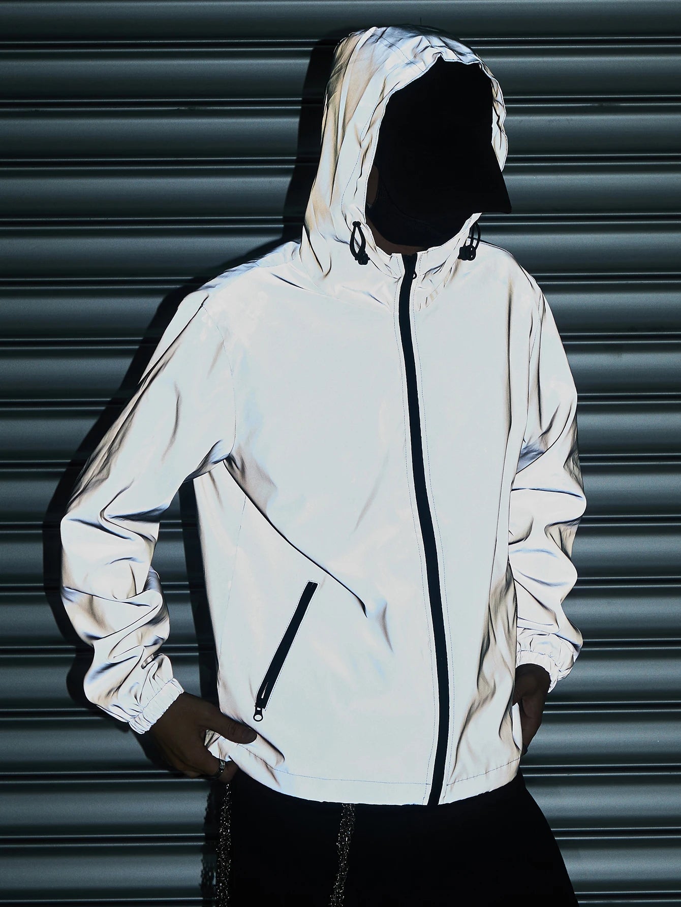 Night Reflective Clothes Spring New Men's Hooded Jacket Outdoor Run
