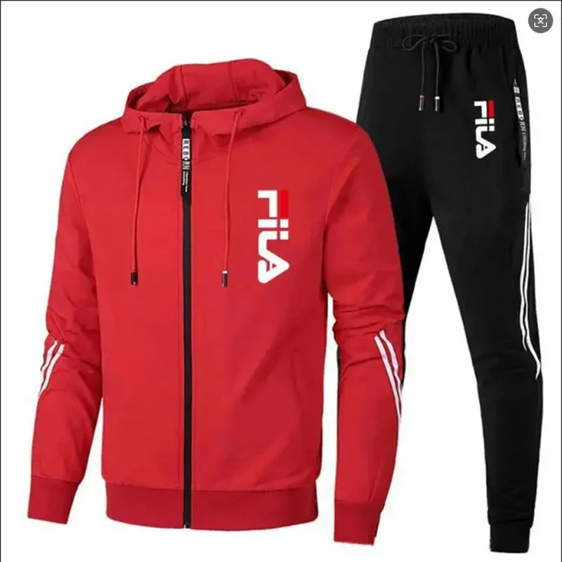 2026 Men's spring and Fall outdoor zipper jacket + sweatpants jogging