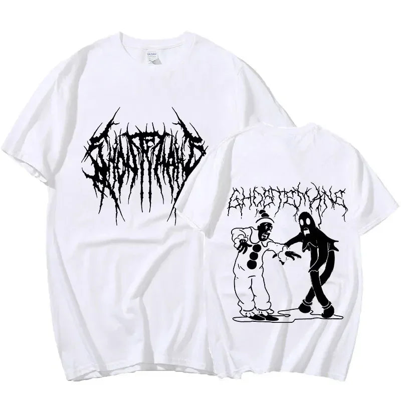 Men Women Print T-shirt Fashion Hip Hop Metal Gothic Rock T Shirt