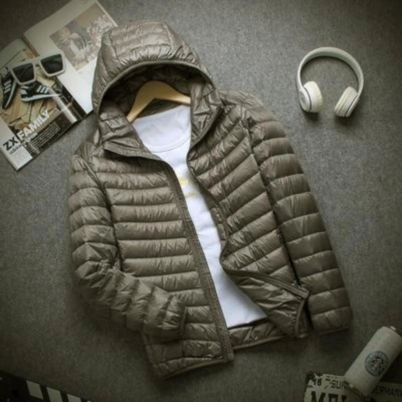 New Autumn And Winter Down Jacket Men's Fashion Hooded Super Light