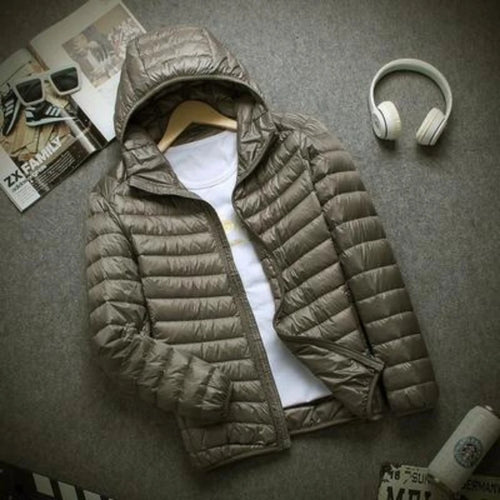 New Autumn And Winter Down Jacket Men's Fashion Hooded Super Light