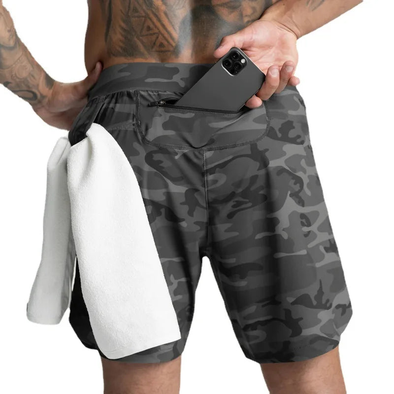 Shorts Single Woven Quick Dry Shorts Solid Color Running Fitness