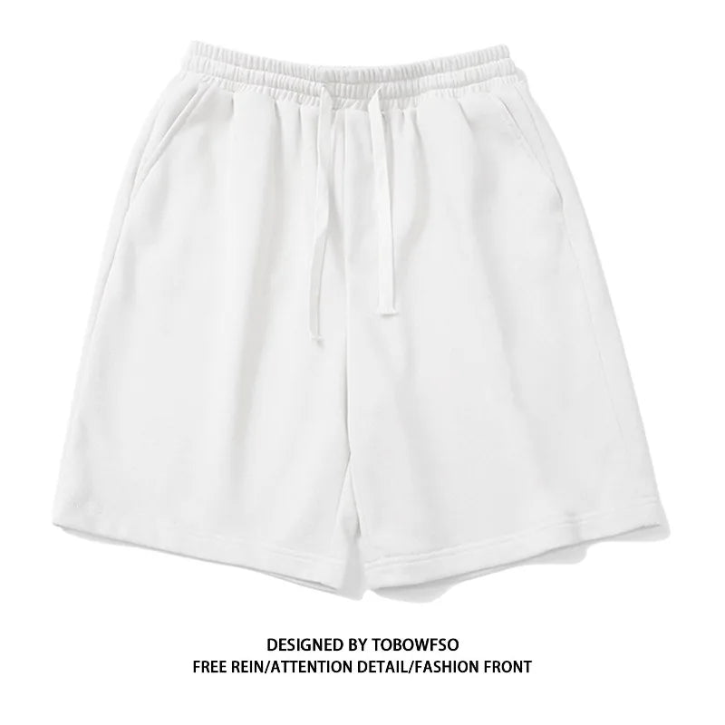 100% Cotton Simple High Street Shorts Men's and Women's Same Summer