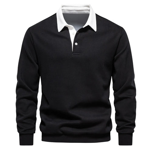 2023 New Autumn Fashion Design Polo Neck Sweatshirts for Men Casual
