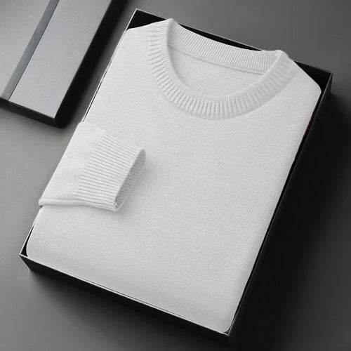 Mens CrewNeck Pullover Sweater Long Sleeve Knitted Sweaters Vintage