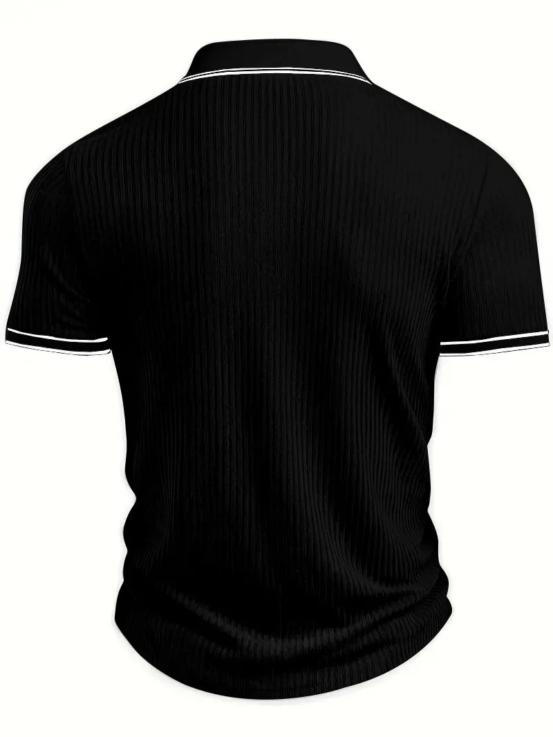 New Men's Polo Short-sleeved Shirt Solid Color For Men Business Casual