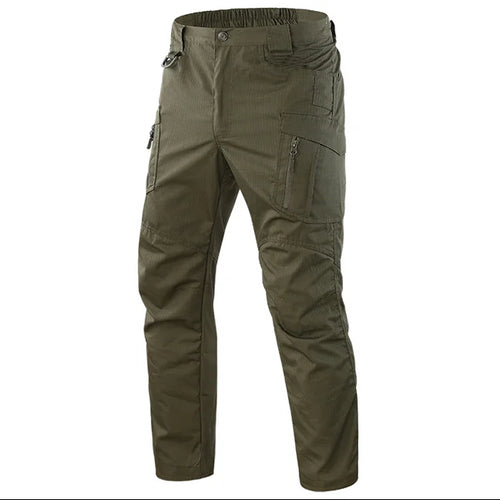 Men Cargo Pants Trousers Multi-pocket Waterproof Wear-resistant Casual