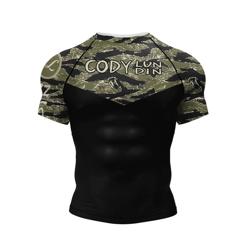 Cody Lundin Short Sleeve Pink Mens Jiu Jitsu BJJ No Gi Rash Guard