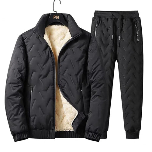 Winter Warm Suit Men's Two-piece Set Autumn and Winter Thickened