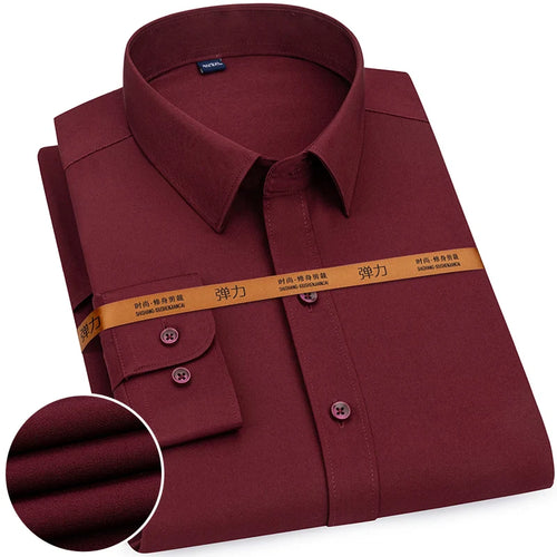 New Men's Solid Color Business Shirt Formal Fashion Thin Classic Basic