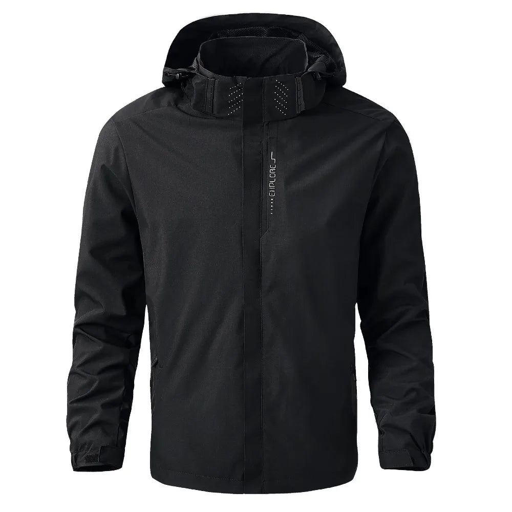 Men's Outdoor Waterproof Raincoat Lightweight Raincoat with Hood