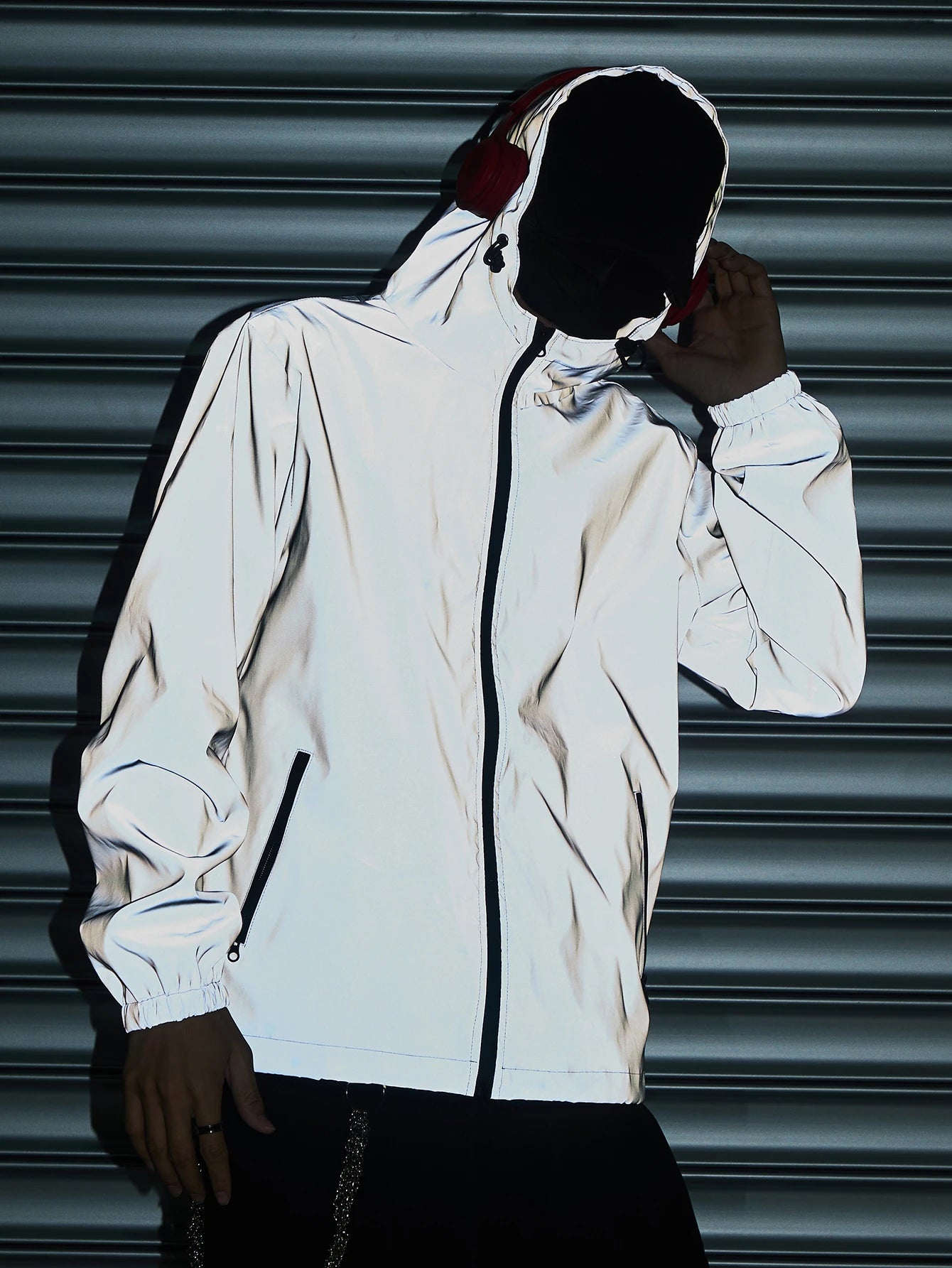 Night Reflective Clothes Spring New Men's Hooded Jacket Outdoor Run