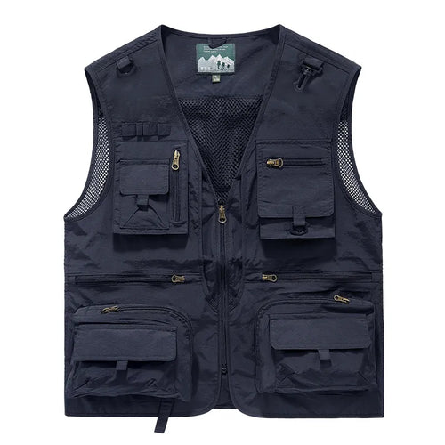 FGKKS 2023 Outdoor Leisure Vest Men's New Multi-Pocket Breathable
