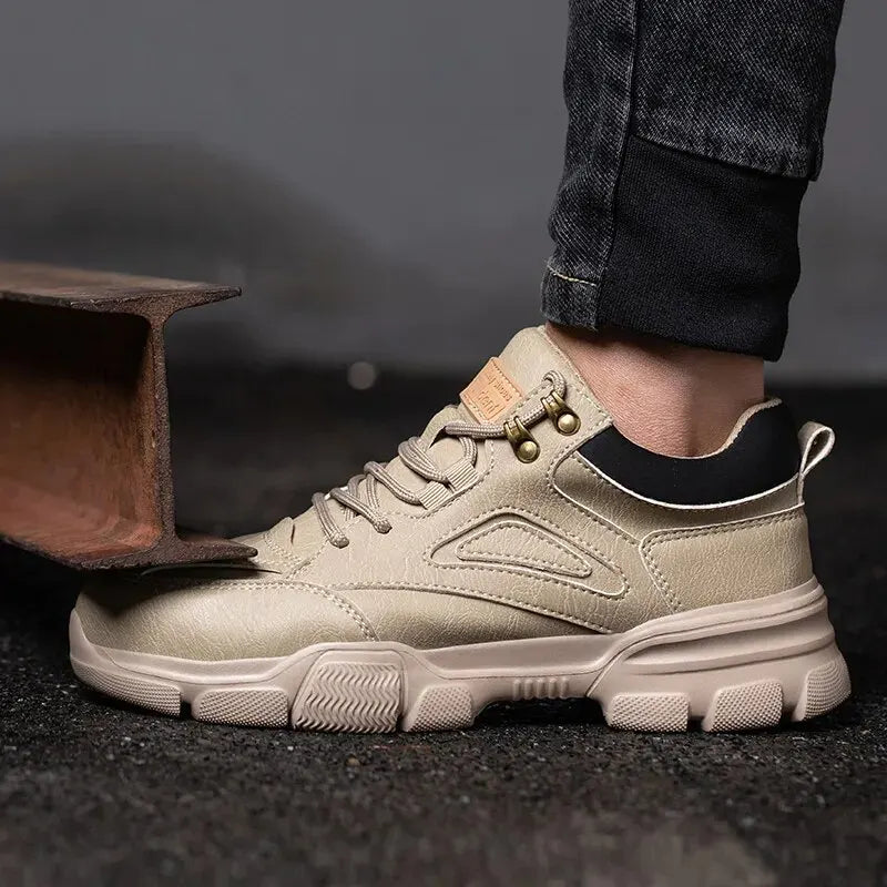 High-quality Safety Shoes Men Steel Wire Rotary Buckle Work Sneakers