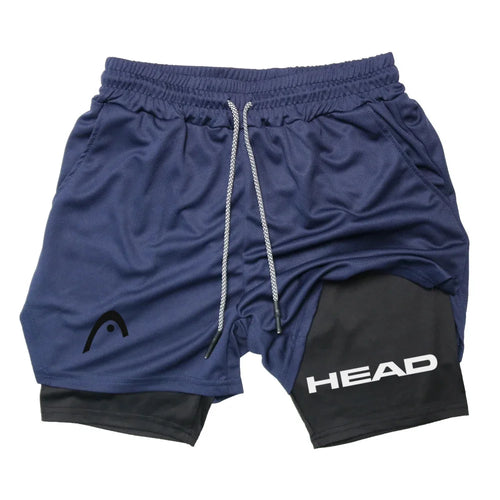 Anime Berserk Head Running Shorts Men Fitness Gym Training 2 in 1