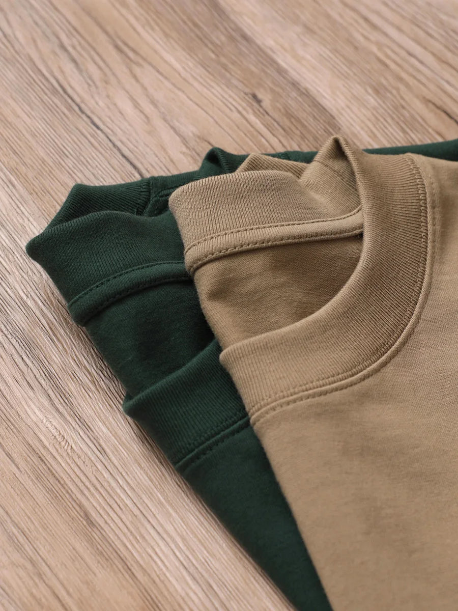 11.29oz 320Grams Heavy Cotton Weight Oversized Loose Men T-shirt Solid