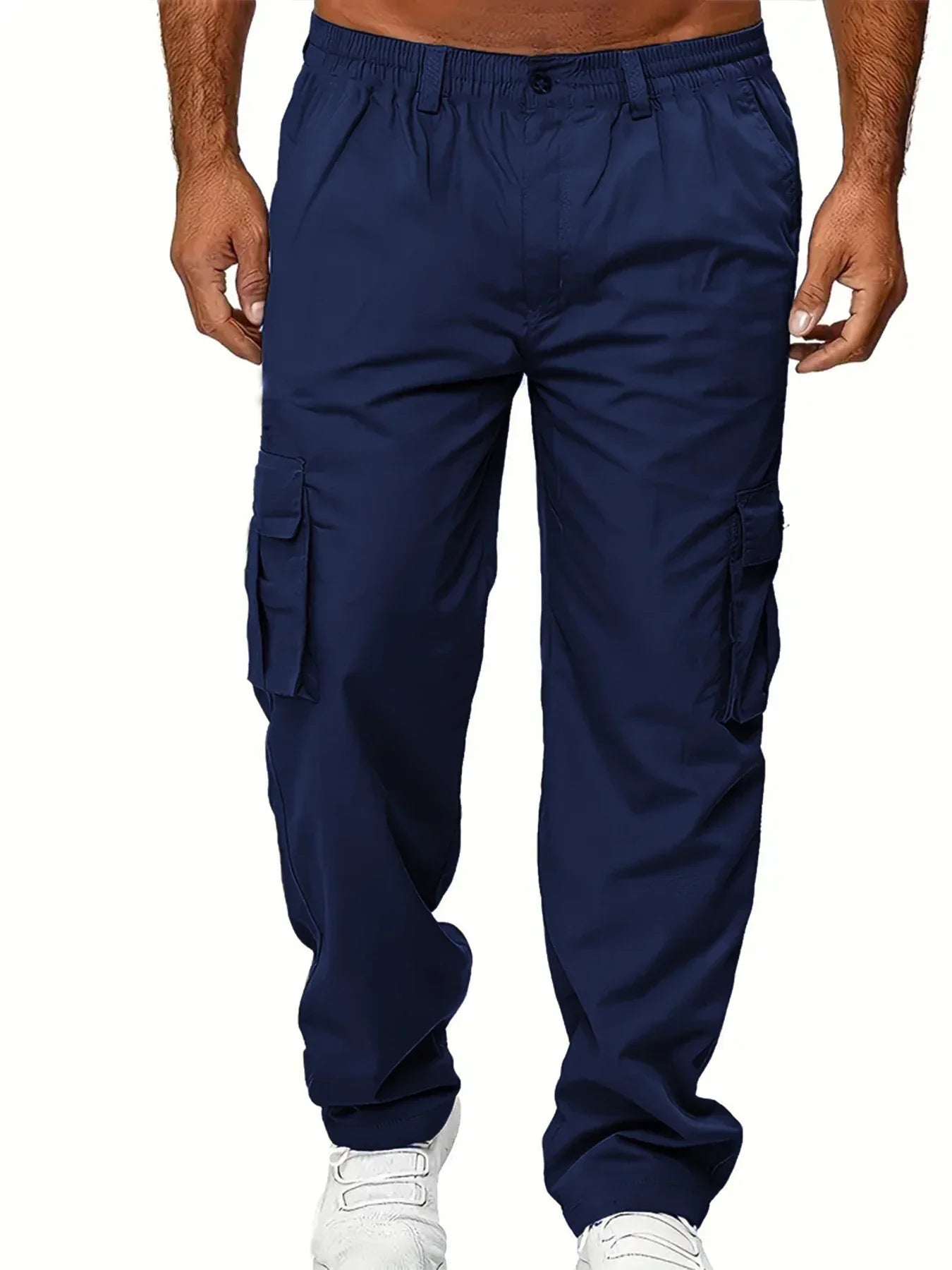 Men's Cargo Pants Sweatpants Outdoor Loose Straight Long Trousers
