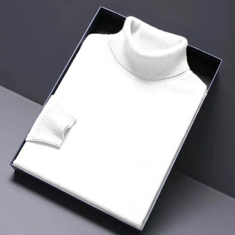 Animal Game Turtleneck Knitwear Luxury Men's Sweater Long Fit Pullover