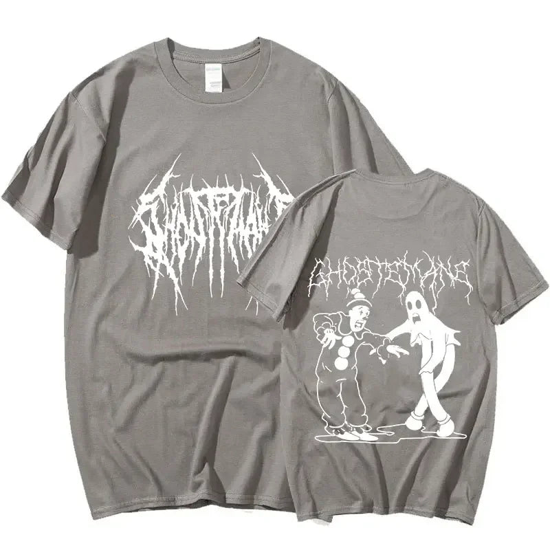Men Women Print T-shirt Fashion Hip Hop Metal Gothic Rock T Shirt